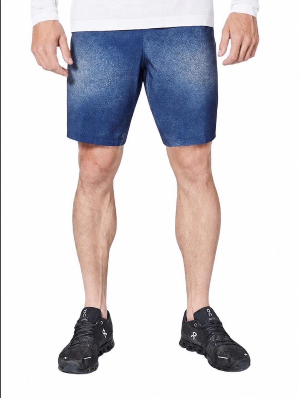 Lululemon Pace Breaker Short Liner 9” Ocean Spray Ice Grey Admiral Blue Size L